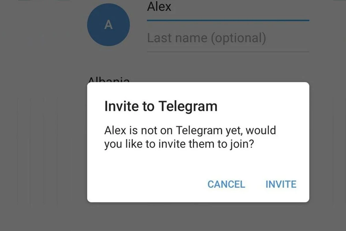افزودن مخاطب در Telegram با ارسال لینک دعوت