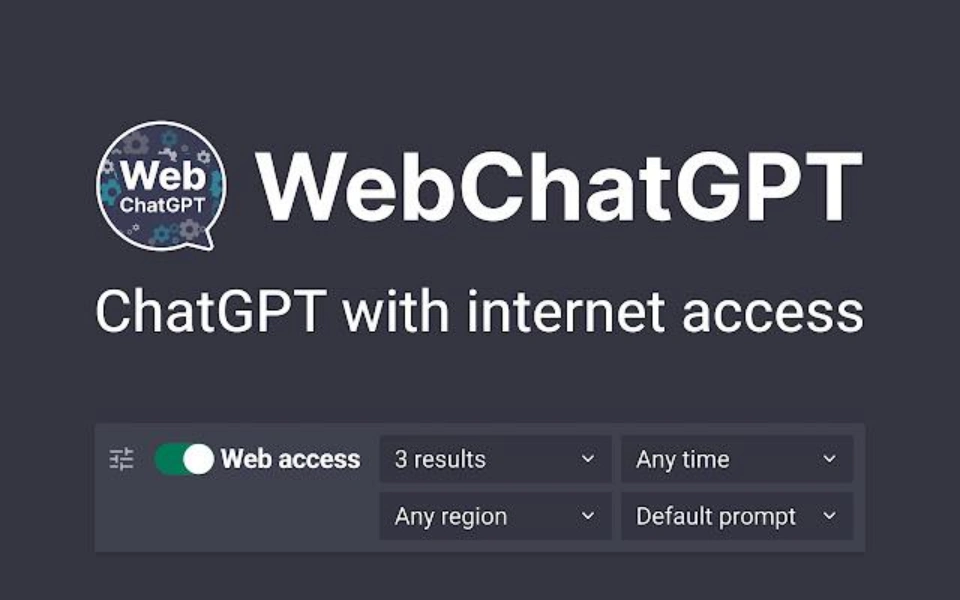 ۳. WebChatGPT  افزودن داده‌های وب به پاسخ‌ها