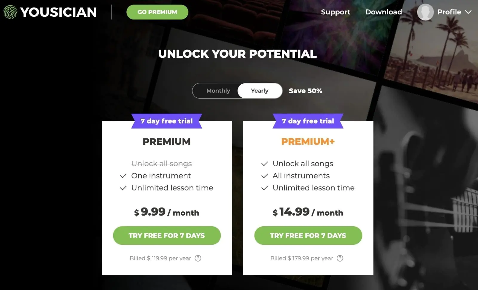 قیمت اشتراک yousician